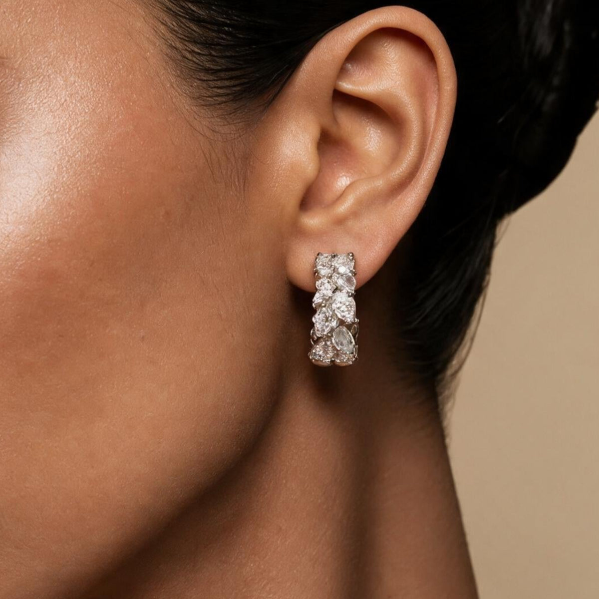 Pave Huggie Hoops - NyuMe