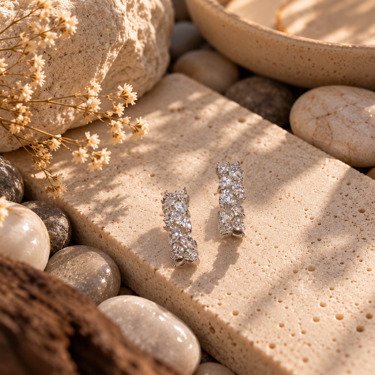 Pave Huggie Hoops - NyuMe