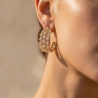 Cluster Pave Huggie Hoops - NyuMe