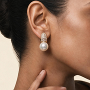 Pearl Drop Huggie Hoops - NyuMe