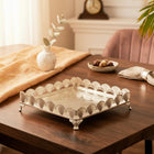Silver Plated Blossom Square Tray - NyuMe