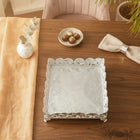 Silver Plated Blossom Square Tray - NyuMe