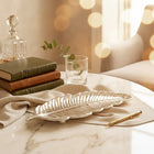 Silver Plated Feather Vein Dish - NyuMe