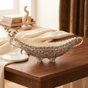 Silver Plated Floral Filigree Fruit Bowl - NyuMe