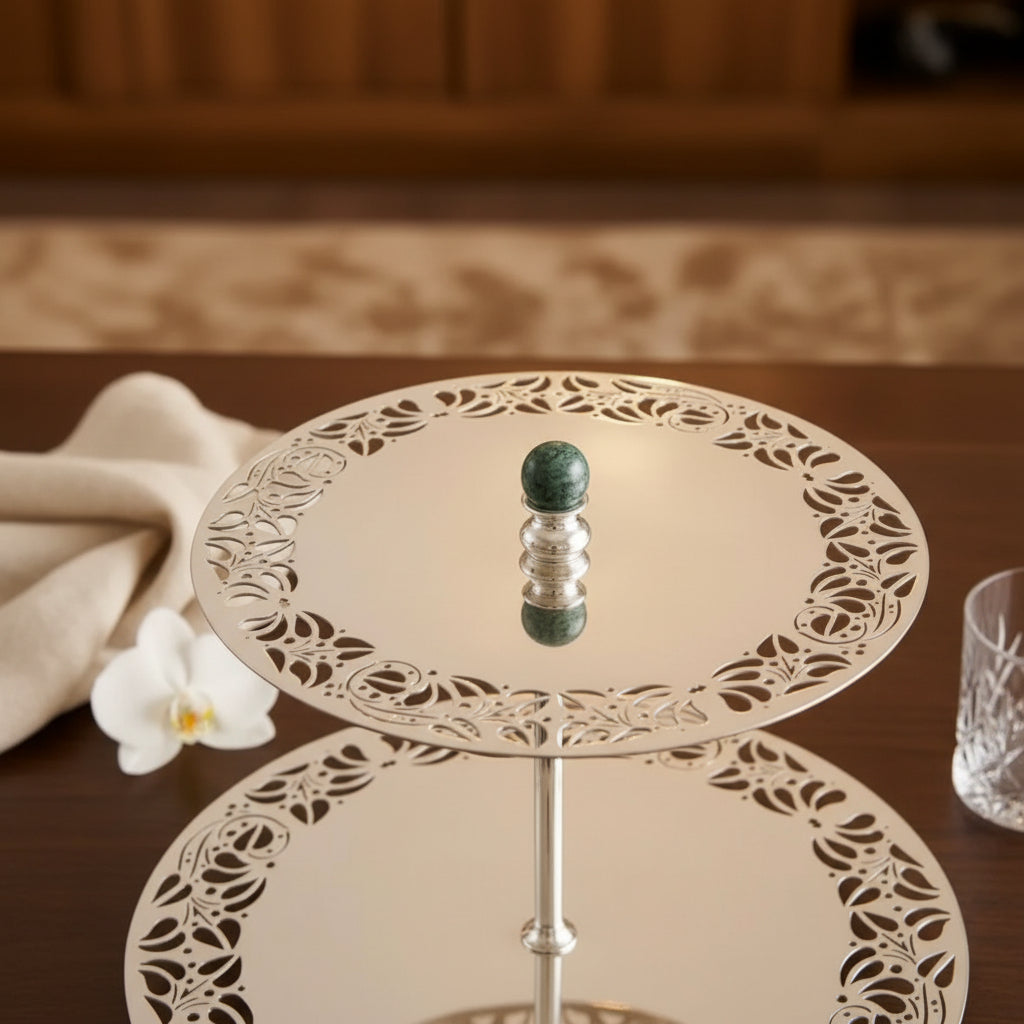 Fretwork Silver Plated Cake Stand - NyuMe