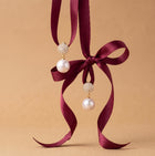 Glitterball Pearl Drop Earrings