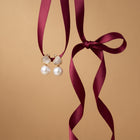 Heart Sparkle Pearl Drop Earrings
