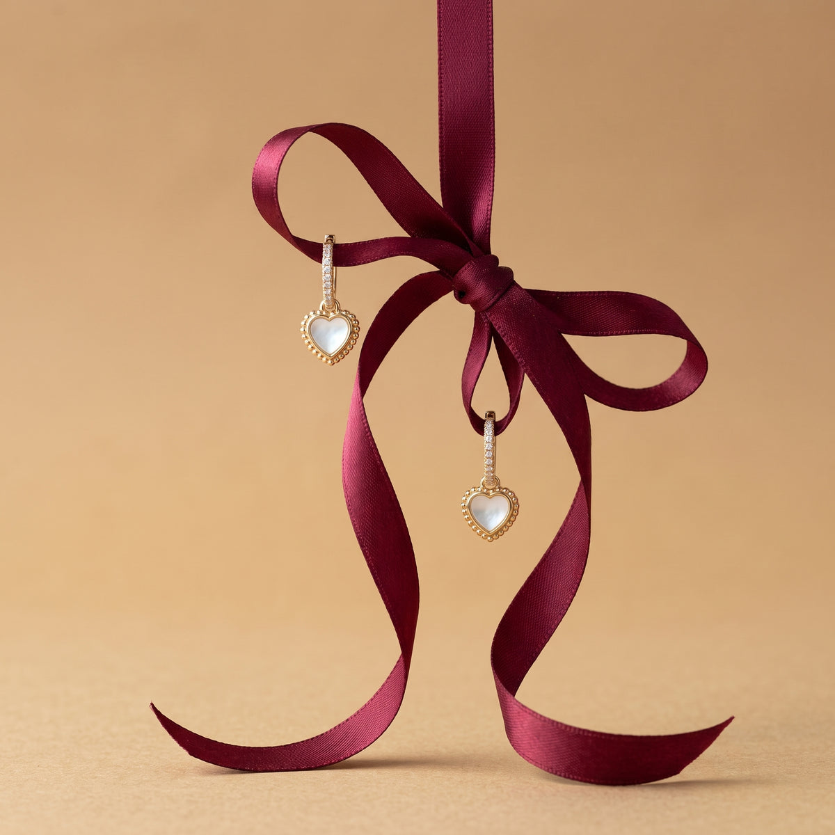 Heartglow Hoop Drop Earrings