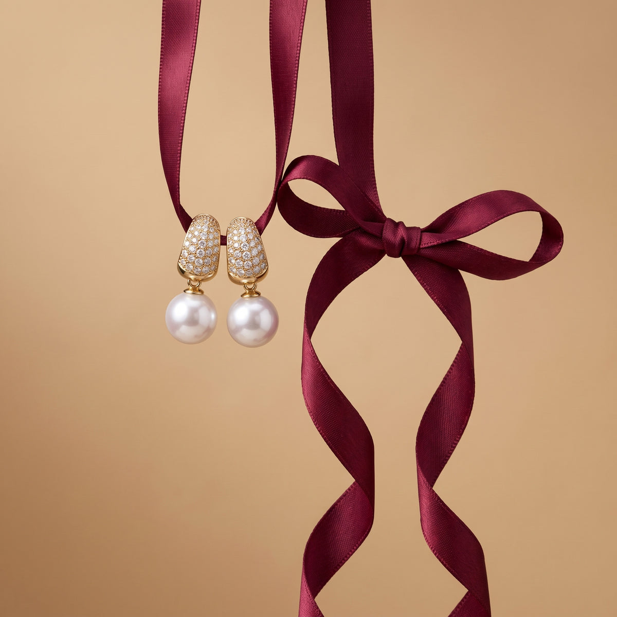 Pearl Drop Huggie Hoops