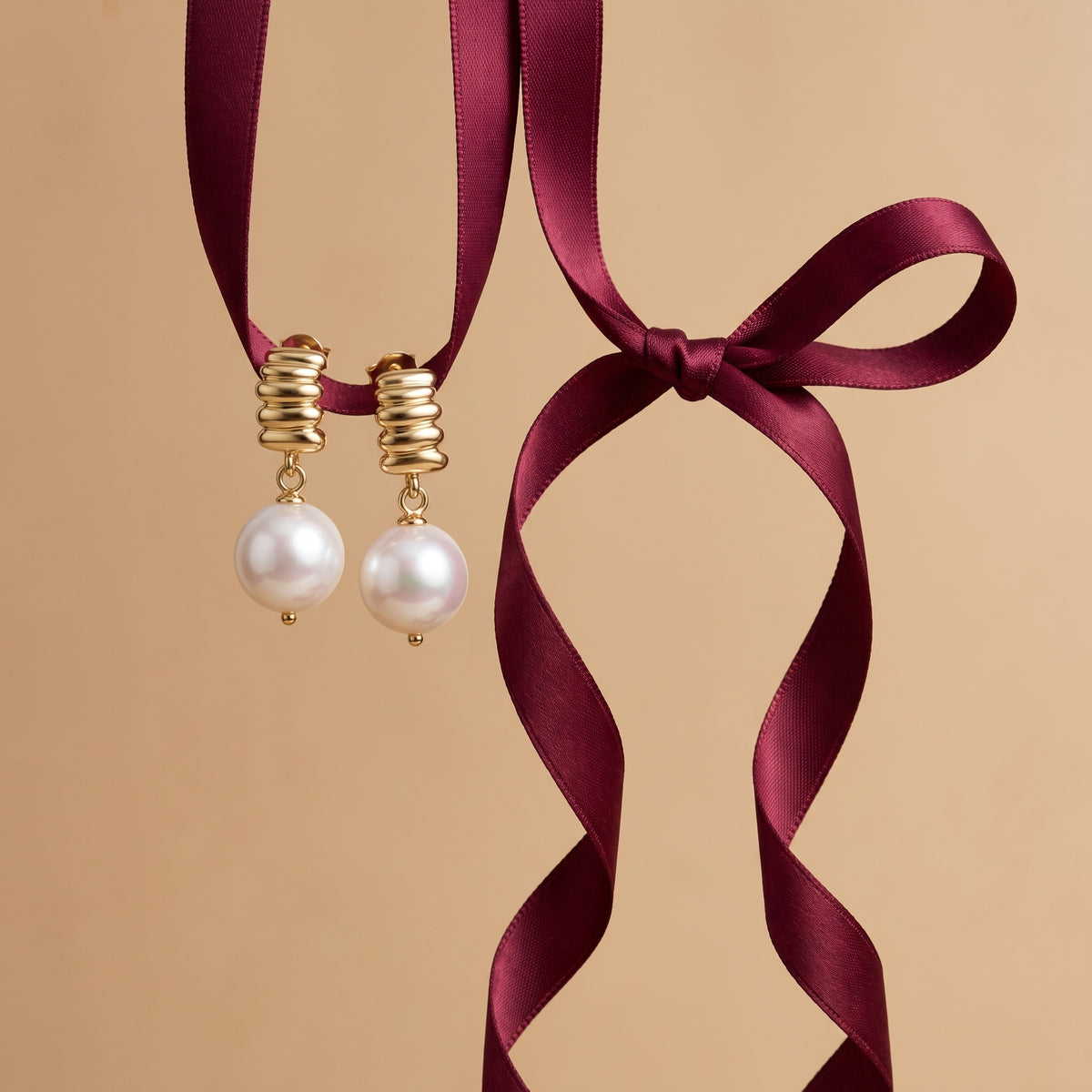 Pearl Spiral Wrap Earrings