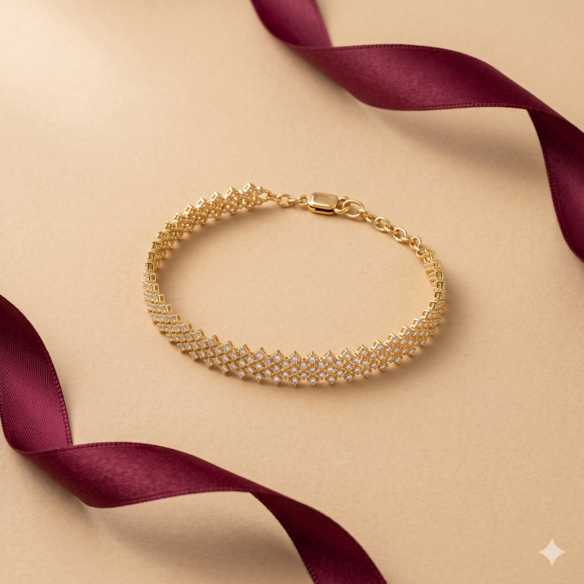Woven Pave Chain Bracelet