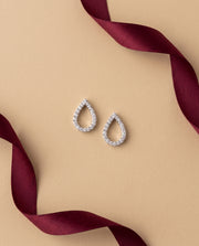 Pave Teardrop Studs
