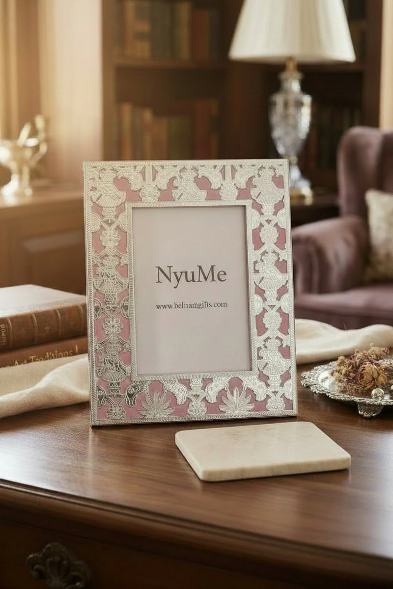 Krishna Leela Silver Frame - NyuMe