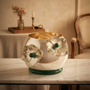 Malachite Petal Silver Plated Bowl - NyuMe