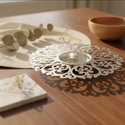 Medallion Silver Plated Tea-Light Holder - NyuMe