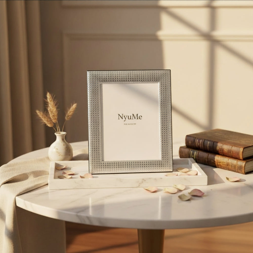 The Mirror Mesh Frame in 999 Silver - NyuMe