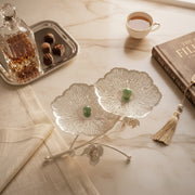 Silver Plated Moonflower Platter - NyuMe