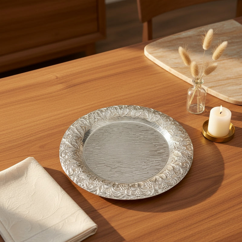 Moonlit Silver Plated Tray - NyuMe