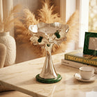 Petite Malachite Bloom Silver Plated Compote - NyuMe