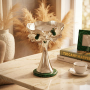 Petite Malachite Bloom Silver Plated Compote - NyuMe