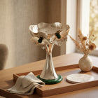 Petite Malachite Bloom Silver Plated Compote - NyuMe