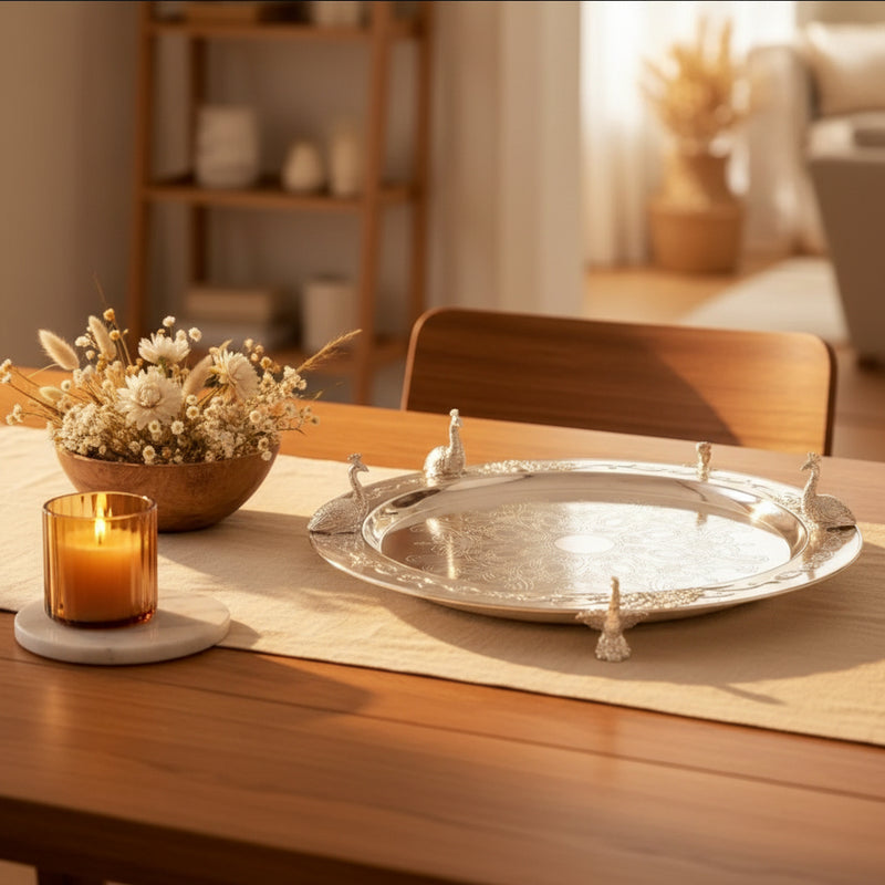 Silver Plated Plumage Tray - NyuMe