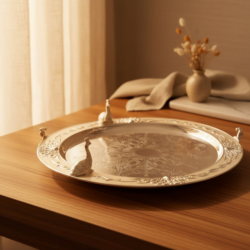 Silver Plated Plumage Tray - NyuMe