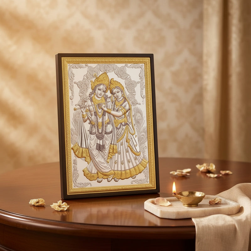 Radha Krishna Tanjore Plaque - NyuMe