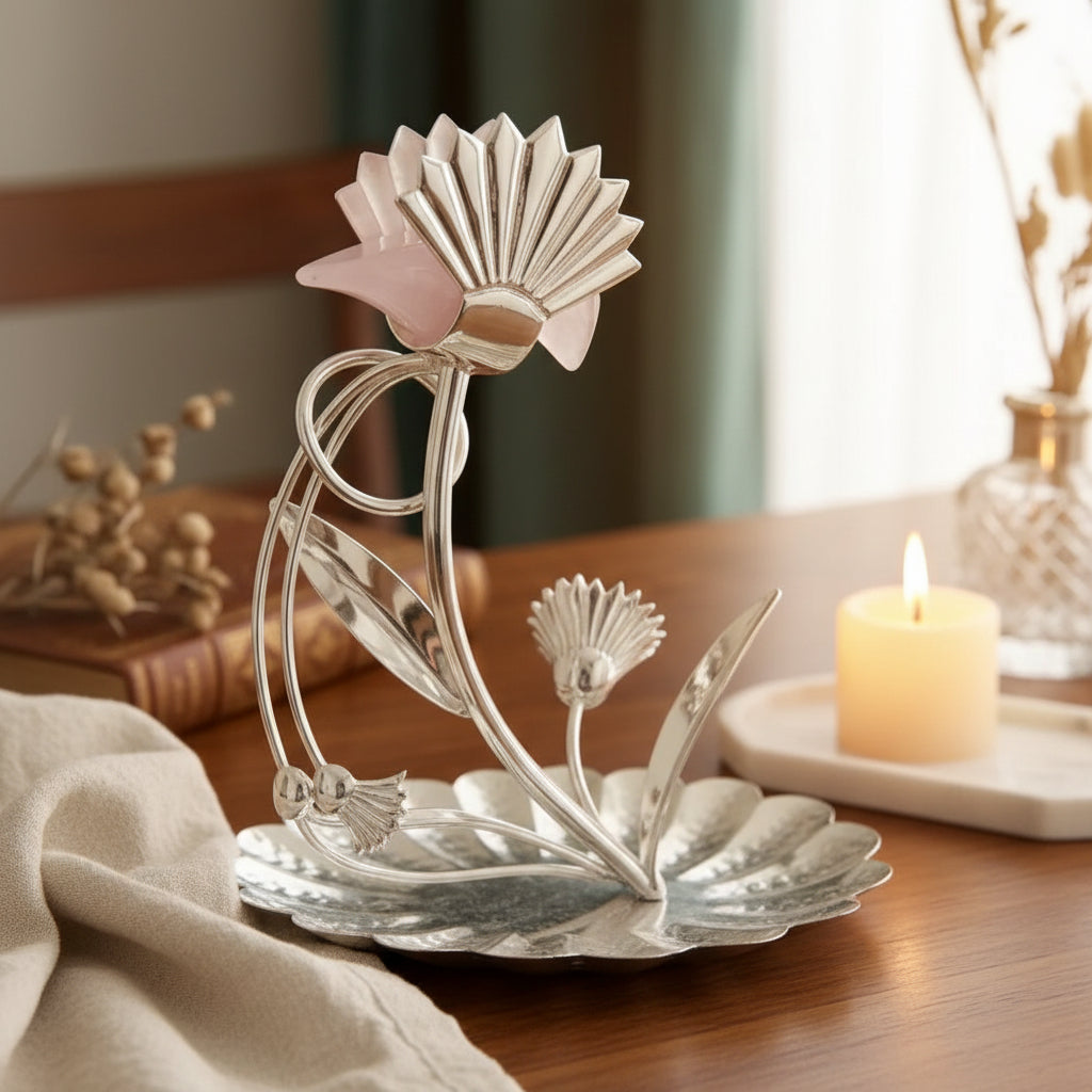 Rosebud Shell Silver Plated Dish - NyuMe