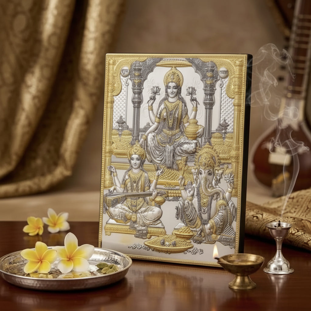 Triveni Plaque in 999 Silver - NyuMe